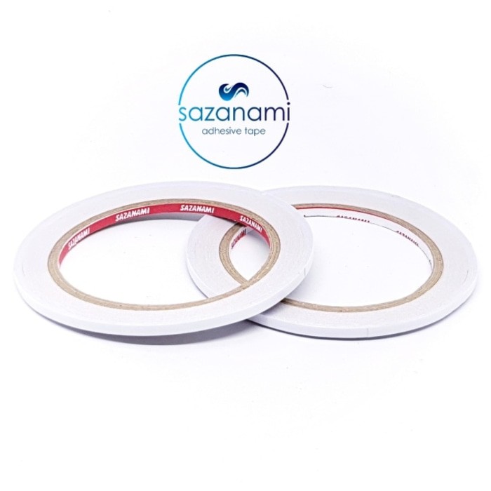 

gk DOUBLE TAPE 12MM x 18 METER DOUBLETAPE KERTAS PUTIH SAZANAMI ISI 24ROL