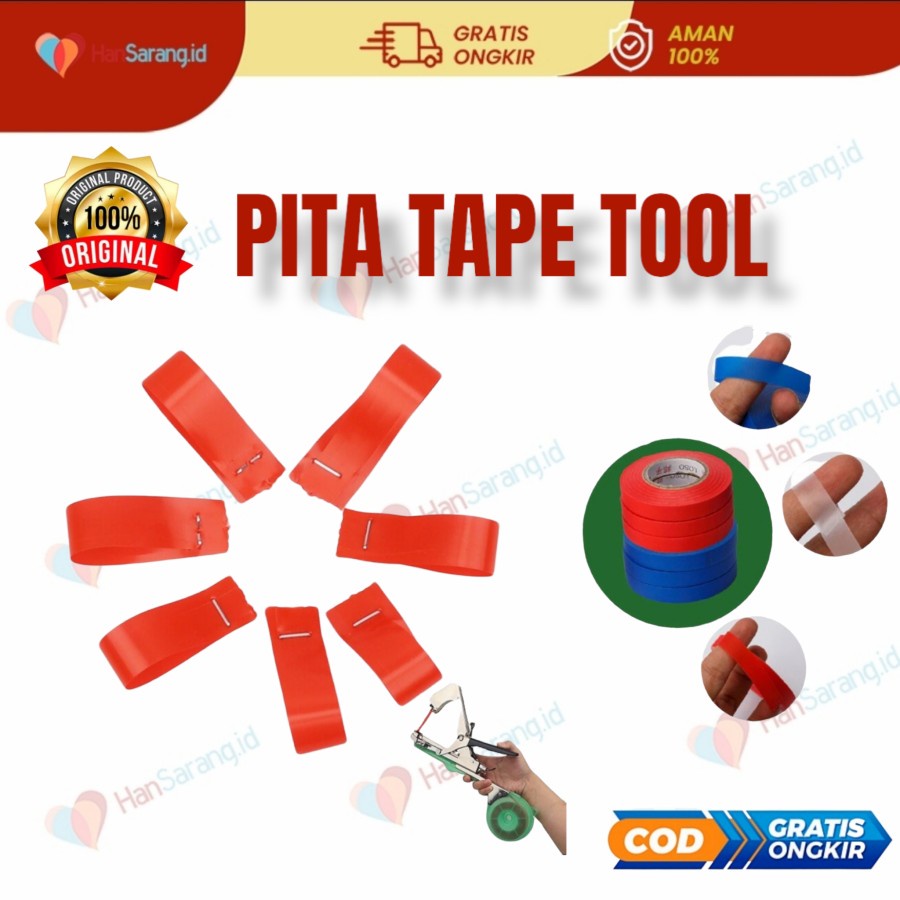 Refill Pita Pengikat Tanaman Pita Tape Tool isi Ulang Rool Pita Tape