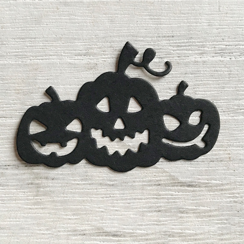 Cetakan Stensil Cutting Dies Motif Labu Halloween Bahan Metal Untuk Scrapbook Craft DIY