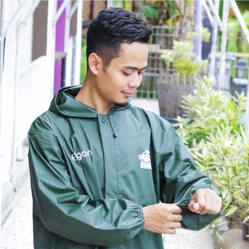 Raincoat,Jas hujan Setelan Jaket Celana Pria Wanita Tebal  Anti Rembes Jaitan Full press