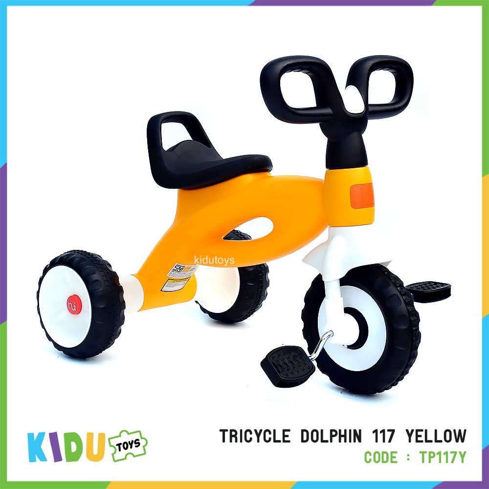 Sepeda Pedal Roda Tiga Anak Tricycle Dolphin Inui Labeille Mini Bike Anak / Tricycle Dolphin 117 Kidu Toys