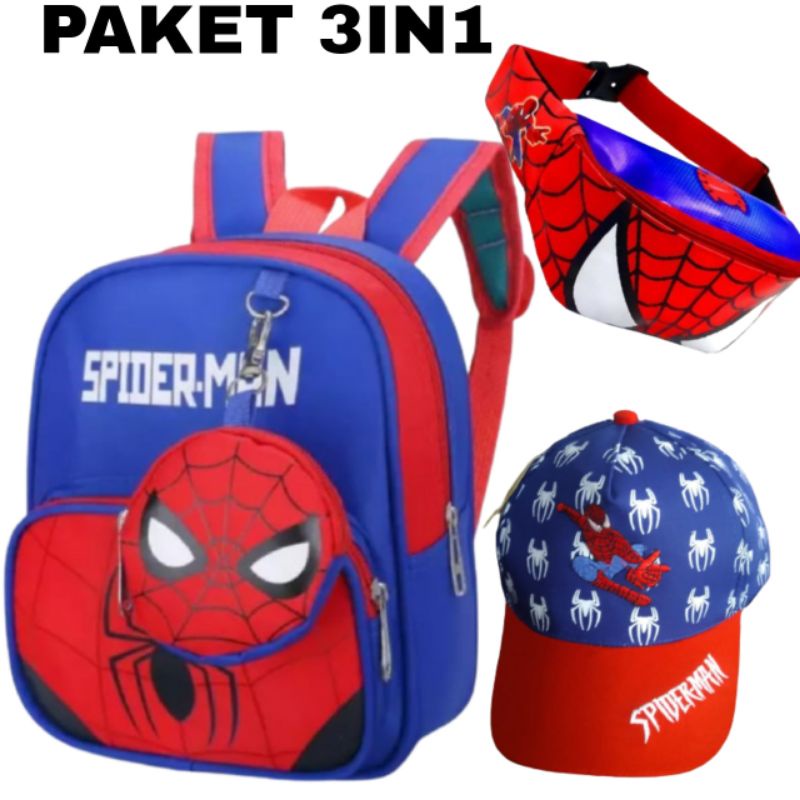 TAS ANAK LAKI LAKI SPIDERMAN TAS ANAK COWOK TK SD/ TAS RANSEL ANAK SEKOLAH / TAS ANAK / TAS ANAK KARAKTER / RANSEL ANAK