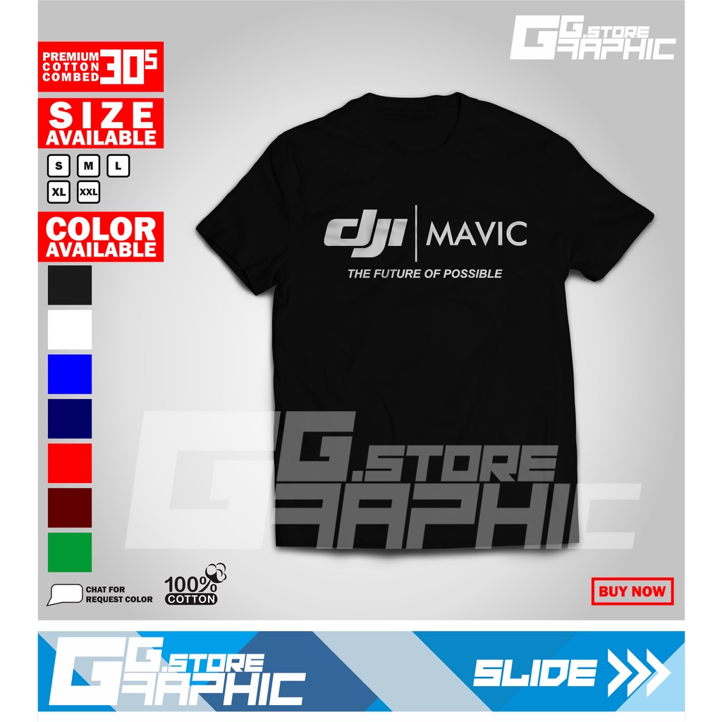 KAOS DJI MAVIC LOGO MURAH BERKUALITAS