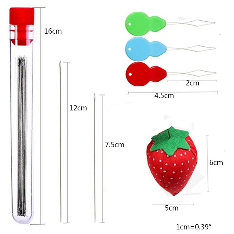 Siy 47pcs Jarum Panjang Lurus Ekstra Tipis Untuk Membuat Perhiasan