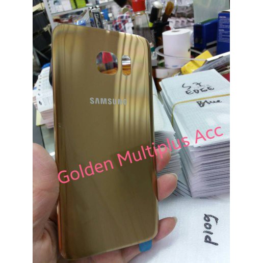 Tutup Belakang S7 Edge GOLD Back Casing Samsung Galaxy S 7 edge Emas Backdoor Back Door Cover
