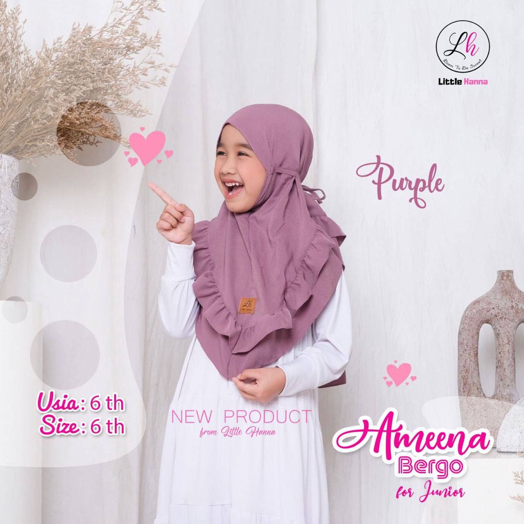 Jilbab anak Ameena Bergo By little Hanna