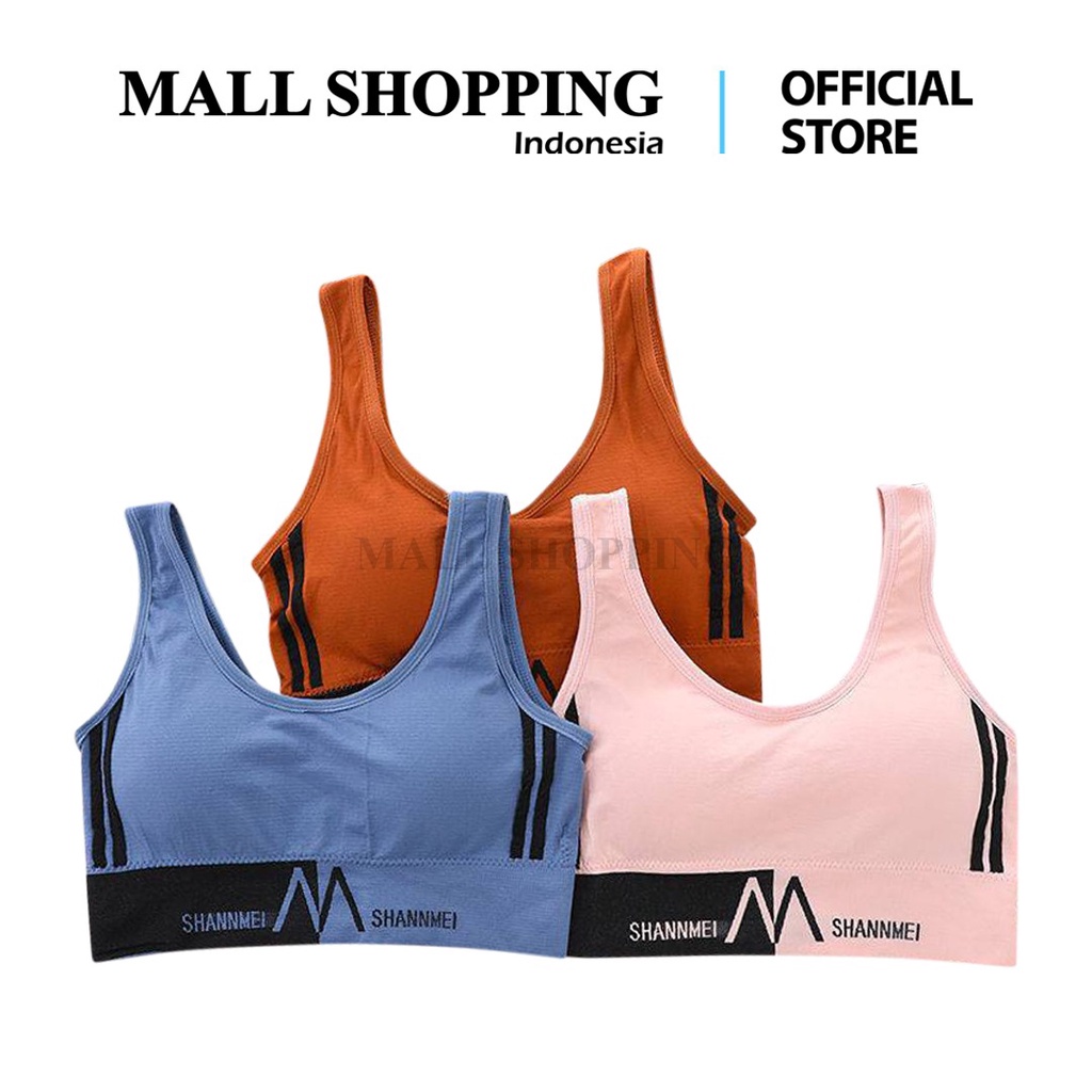 (COD) Bra Sport Wanita Tanpa Kawat Seamless Bralette Pakaian dalam Wanita MALL SHOPPING