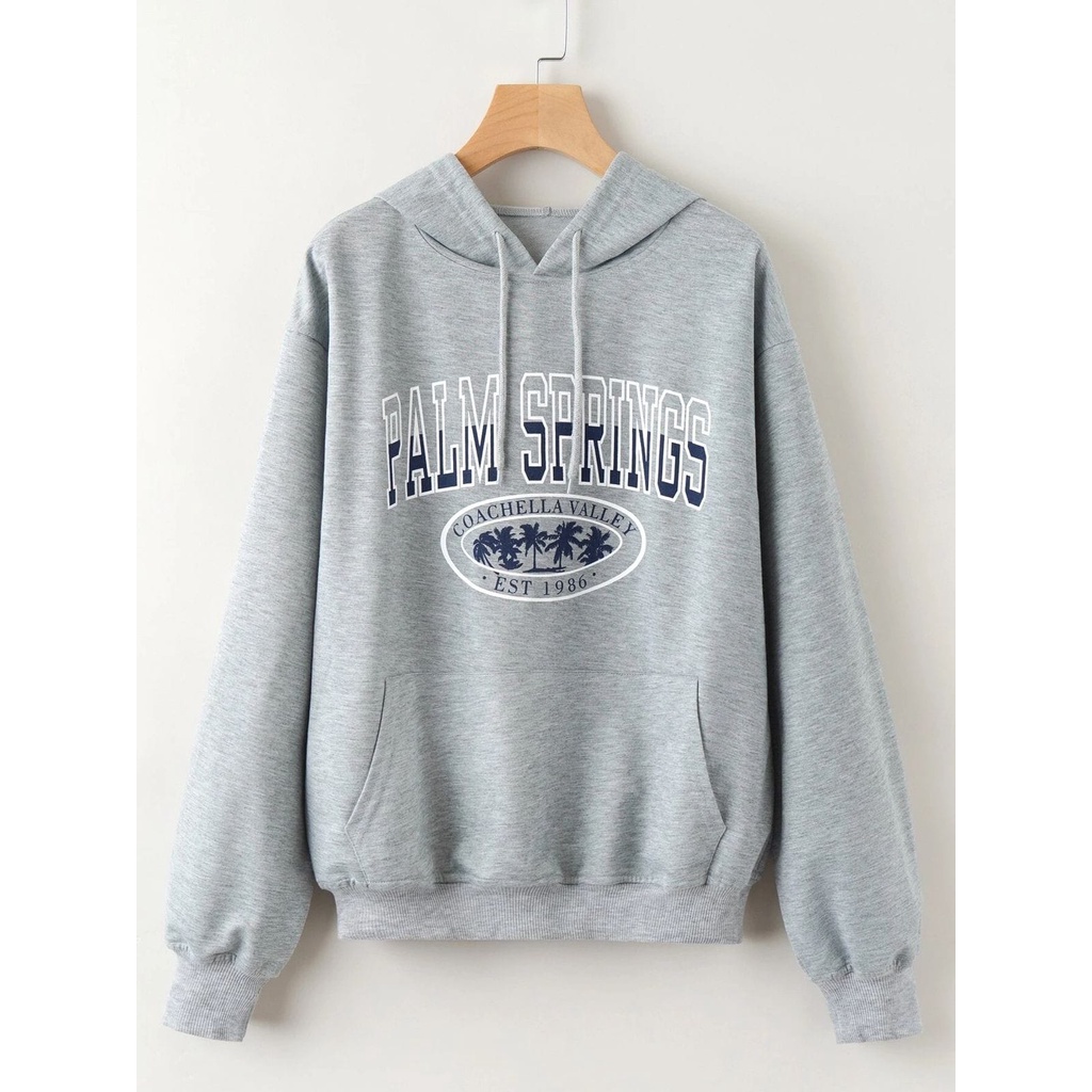 HOODIE UNISEX PALM SPRINGS - ATASAN TEBAL PREMIUM