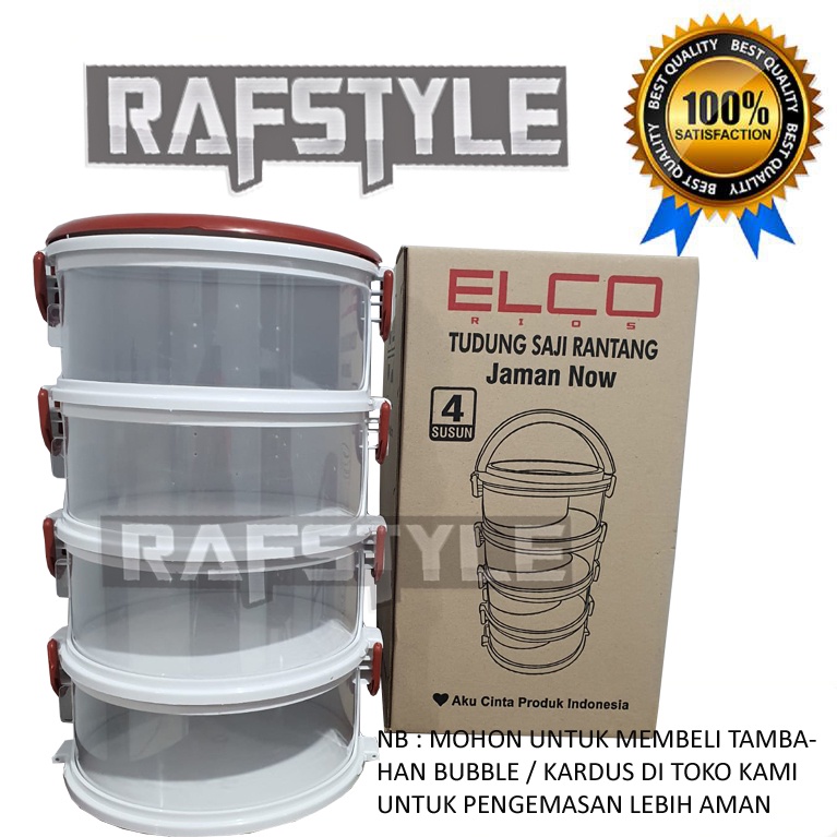 RAFSTYLE99 Tudung Saji 4 Susun atau Food Storage dan Portable Insulation ELCO GOODDEALS