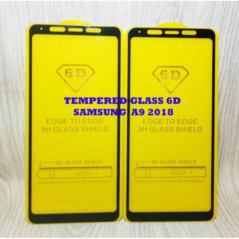 Samsung Galaxy A9 2018 Tempered Glass Full Layar Anti Gores Kaca