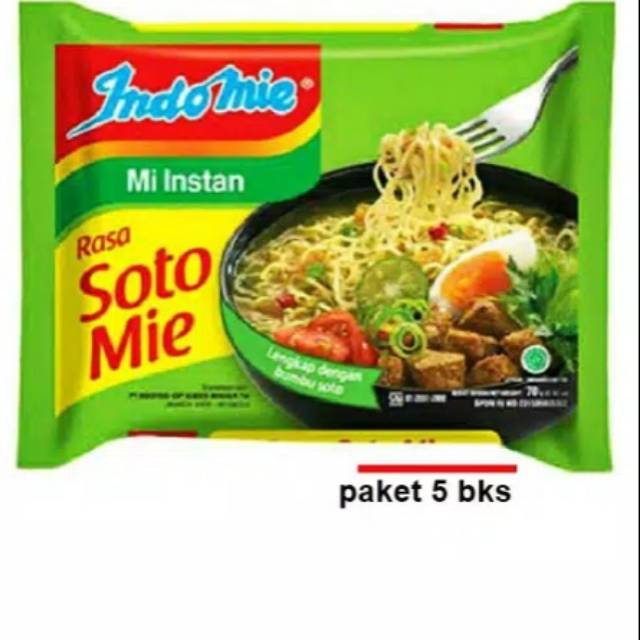 

Mie instan Rasa Soto Mie isi 5 Bungkus