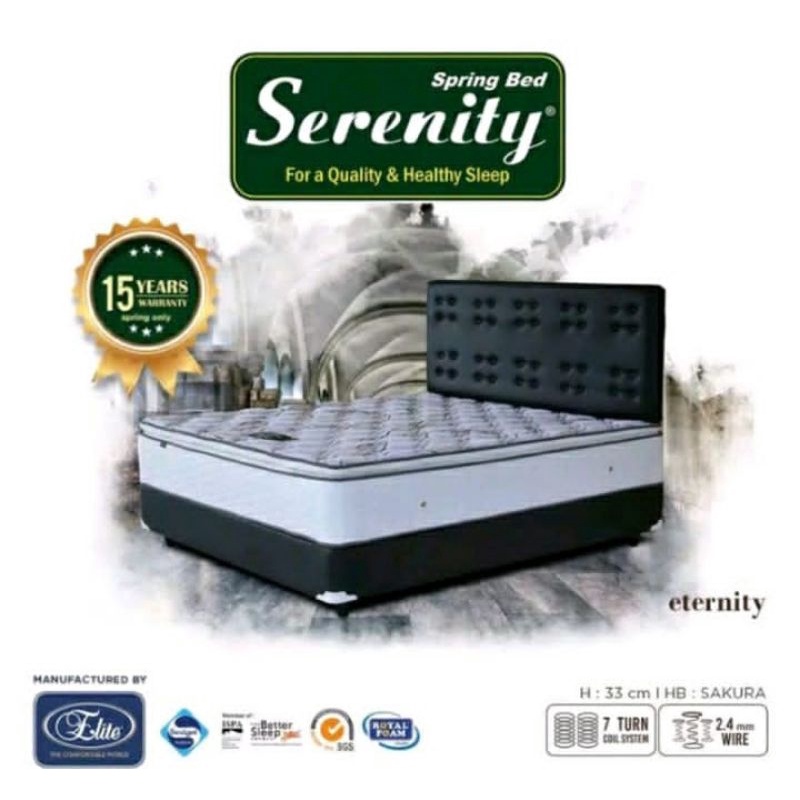 Springbed Cirebon Elite serenity ETERNITY ukuran 180 Lebar X 200 Panjang X 30 Tebal (wilayah kota ci