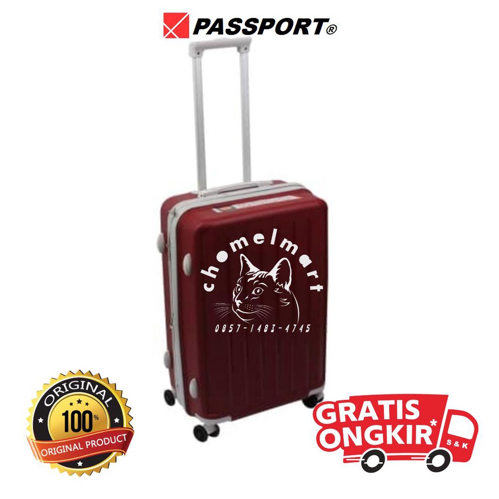 Passport 24 Inci Linie Koper 4 Roda - Burgundy