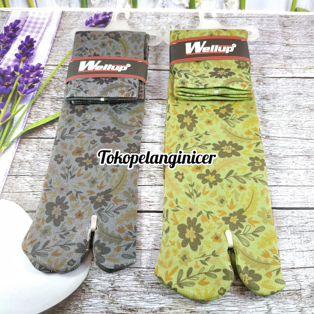 Kaos/Kaus Kaki Panjang Hijaber Cantik Jempol Motif BUNGA Korea   Tokopelanginicer