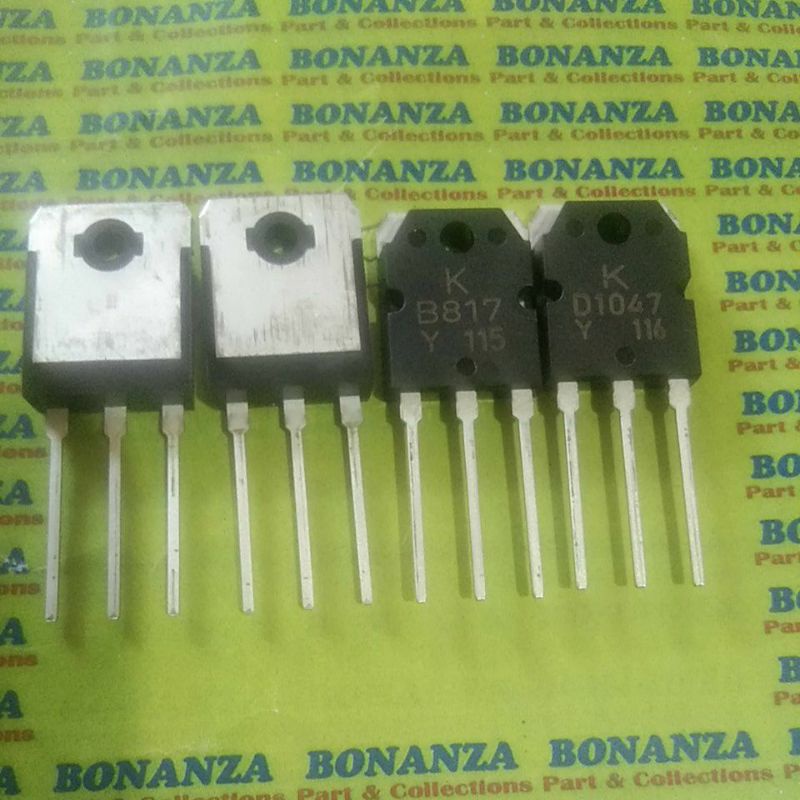 Sepasang transistor D1047 B817 original kec semi conduktor