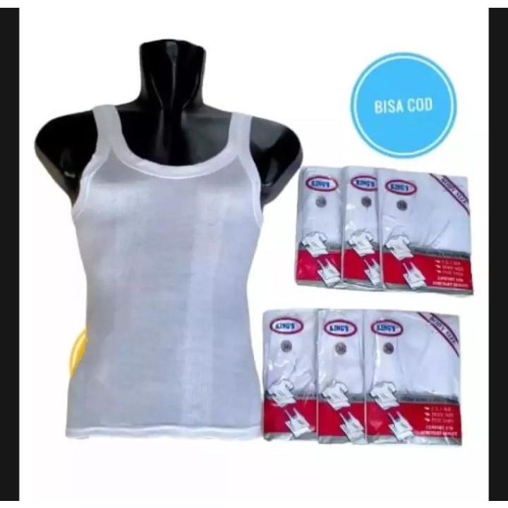 1 PCS KAOS KUTANG PRIA DEWASA/KAOS KUTANG MERK KINGS SINGLET PRIA DEWASA