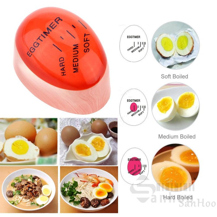 Egg Timer Perfect Boiled Indicator Pengukur Suhu Telur Rebus Kitchen-G247