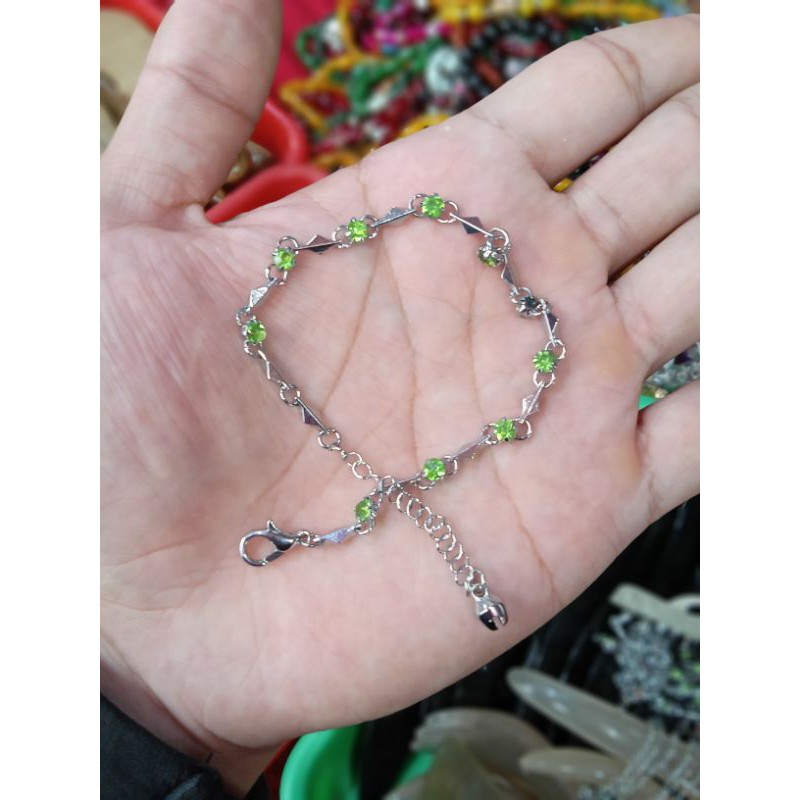 Gelang tangan wanita rhodhium uk18cm.