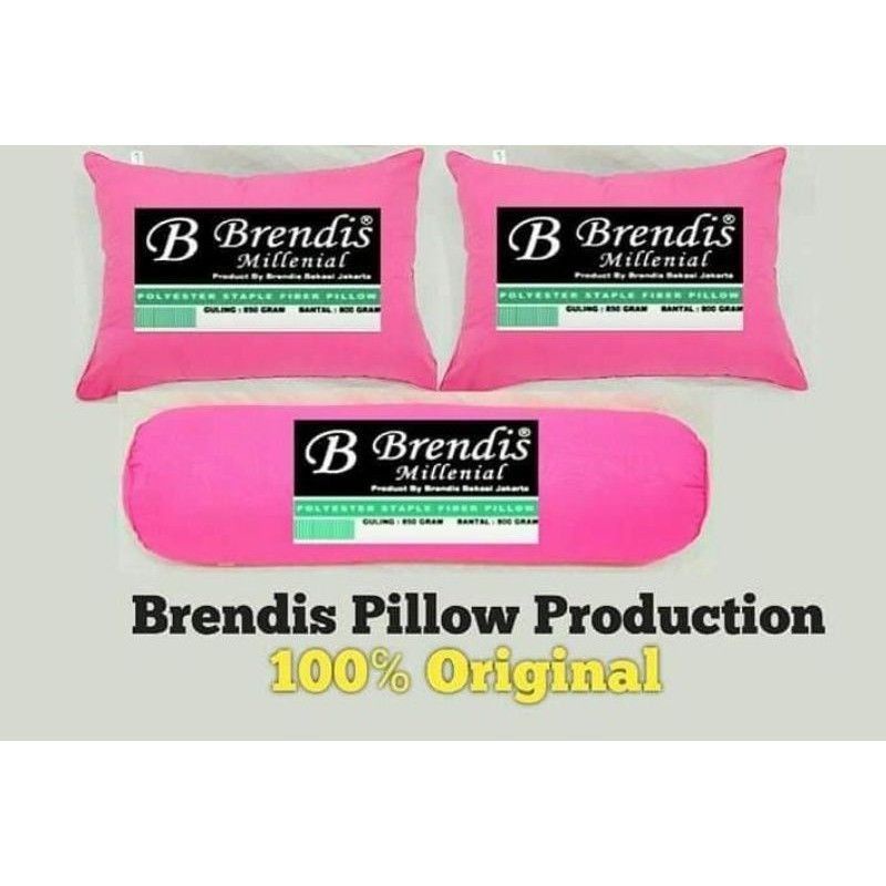 Brendis Millenial Paket 2 Bantal 1 Guling JUMBO 100%Original