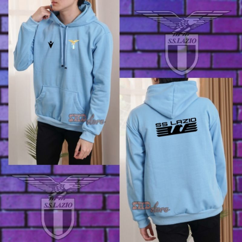 HOODIE BOLA HOODIE LAZIO BIRU MUDA