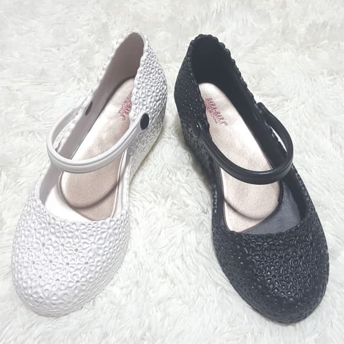 jelly shoes barabara sepatu wanita wedges karet import bara bara e23