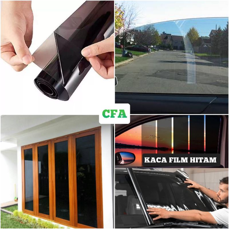 Stiker Kaca Film Jendela Hitam Riben