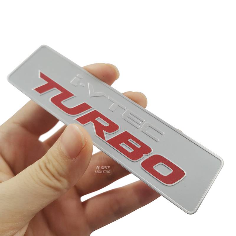 1 X Aluminum IVTEC VTEC TURBO EARTH DREAMS Logo Car Auto Rear Decorative Emblem Sticker Decal Badge for HONDA