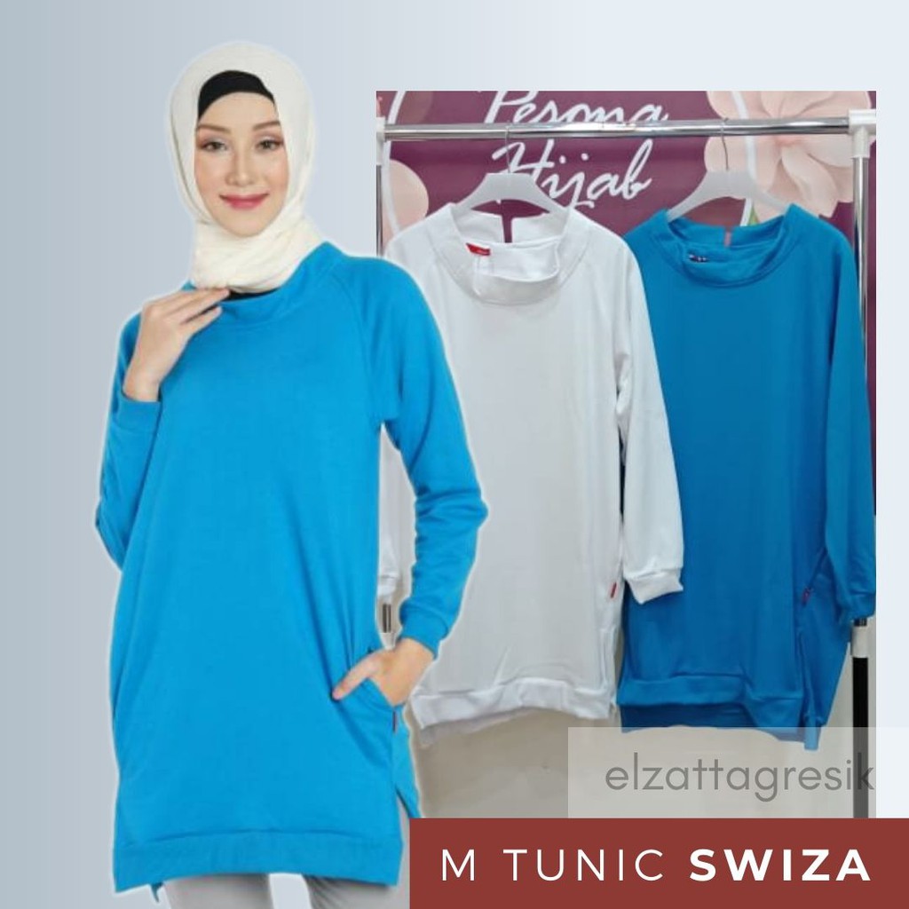 DAUKY M Tunic Swiza - Atasan Wanita Muslim Murah Obral - Baju Wanita Muslim