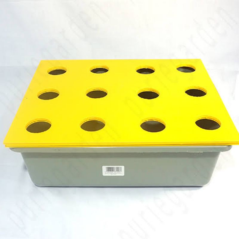 impraboard tutup bak hidroponik 12 lubang