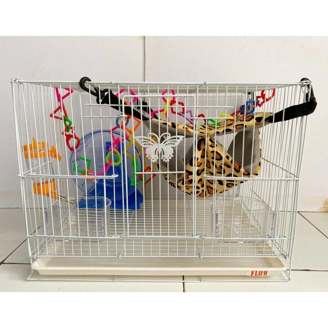 Kandang Fullset Sugar Glider size Medium Putih ---Murah---