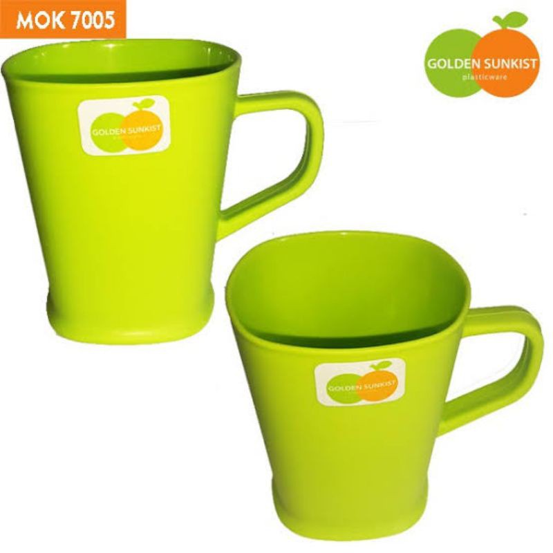 ~ PIYOSHI08 ~ Mug GOLDEN SUNKIST Cangkir Plastik Kotak 7005 / Bulat 7015 PD69