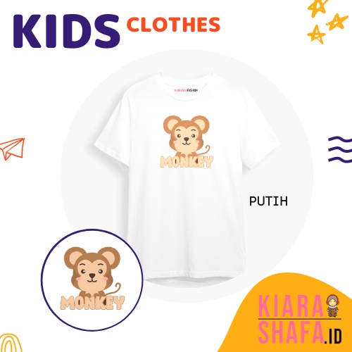 Kiarashafa - Baju Anak / Kaos Anak Monkey