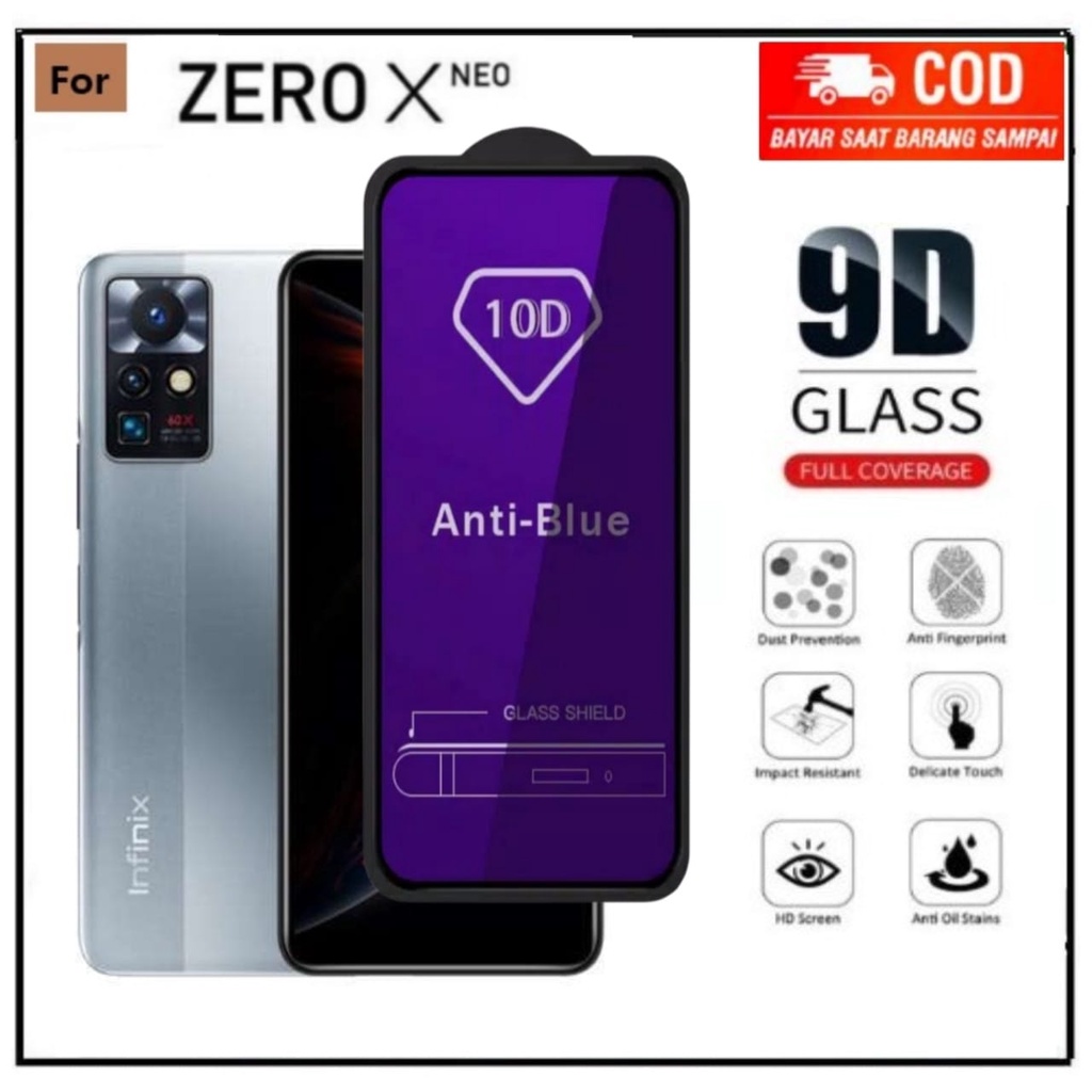 PAKET 2IN1 TEMPERED GLASS BLUE LIGHT ZERO X NEO TG LAYAR ANTI RADIASI FULL COVER