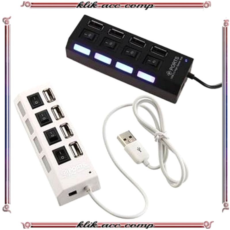 usb hub 4 port saklar on off USB 2.0