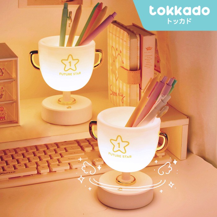 Tokkado Goru Lampu Tidur Anak Tempat Pulpen Piala Lucu Led Charger Usb