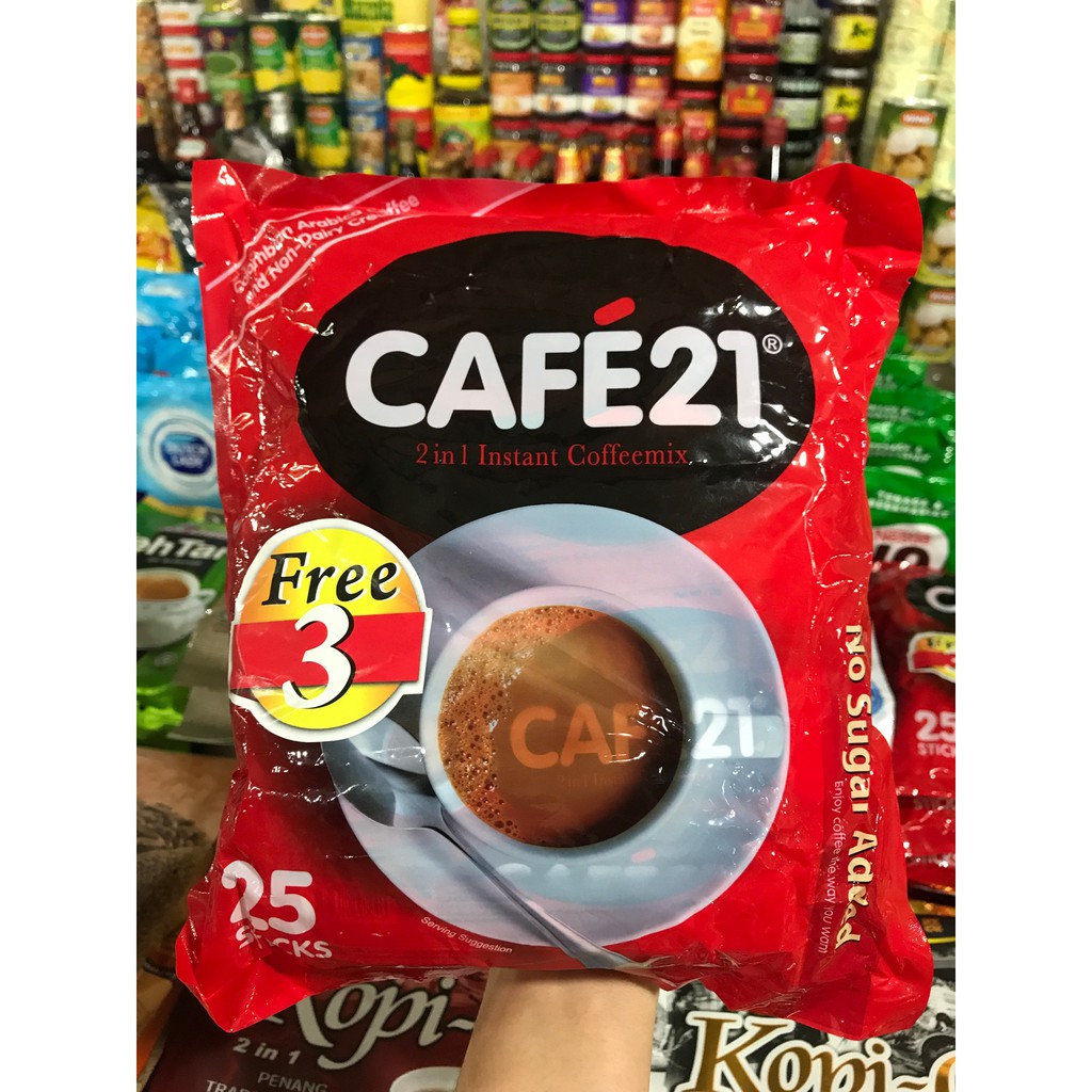 KOPI 21 INSTANT CAFE 21 COFFEEMIX COLUMBIAN ARABICA COFFEE TANPA GULA KOPIMIX SINGAPORE CAFE 21