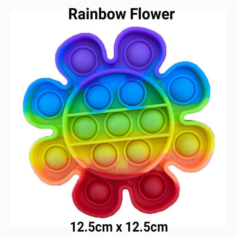 Mainan Popit Fidget Push it Pop it Mainan Trend Tiktok melatih sensor Motorik Anak-RB Flower