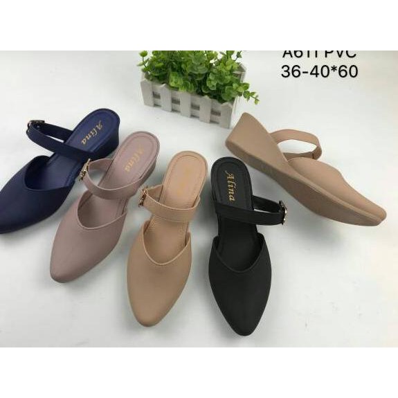 xfv 642 A 611 sandal  sepatu karet  balance  ALina wadges 5cm 