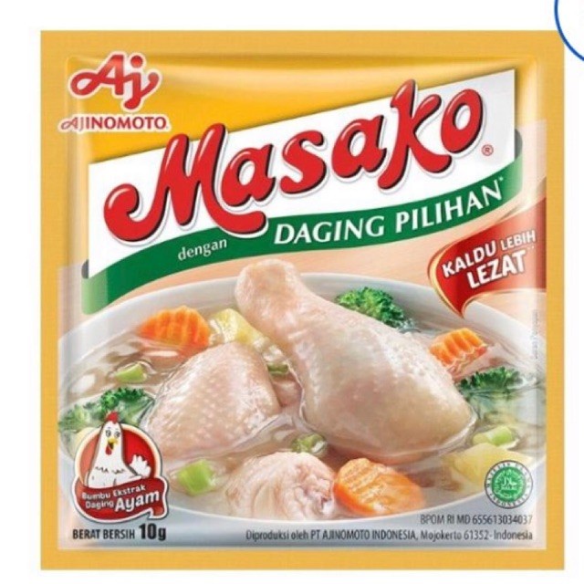 

MASAKO SACHET RASA AYAM @10gr per renceng isi 12 bks