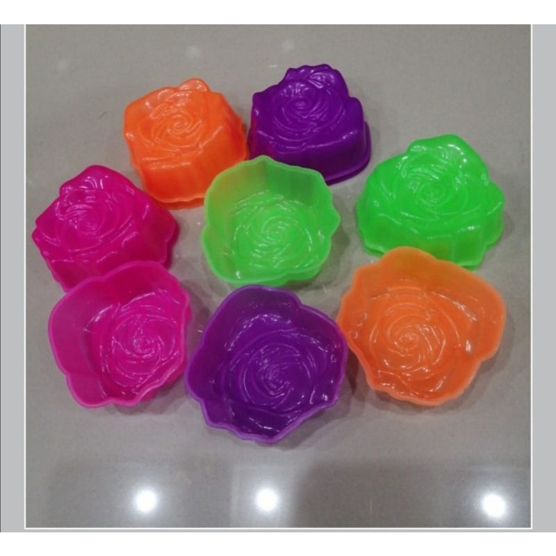 Cetakan Puding Mawar Mini/Cetakan Kue Putu Mawar isi 12pcs