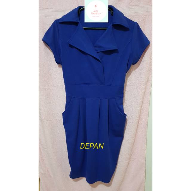 Dress biru elektrik