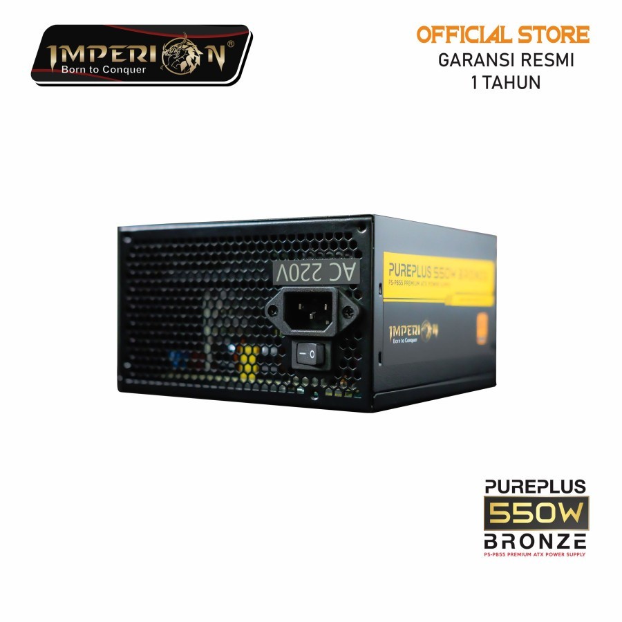 Power Supply Gaming / PSU Imperion Pureplus 550W Bronze Original Imperion Garansi Resmi