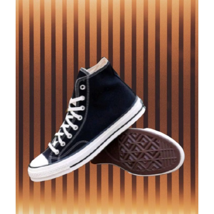 Converse 70s High Black White Cons 1970S Sneakers Sol tebal Premium (free kaoskaki)