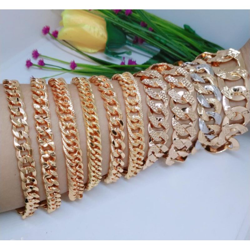 Gelang sisik naga rantai premium xuping lapis emas 24k