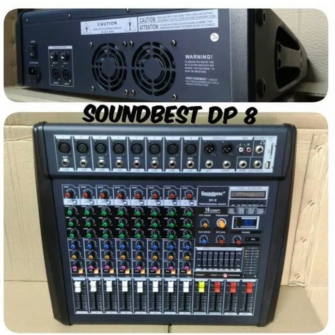 Power Mixer Audio SoundBest  DP 8 dengan 8 channel Original dan Murah