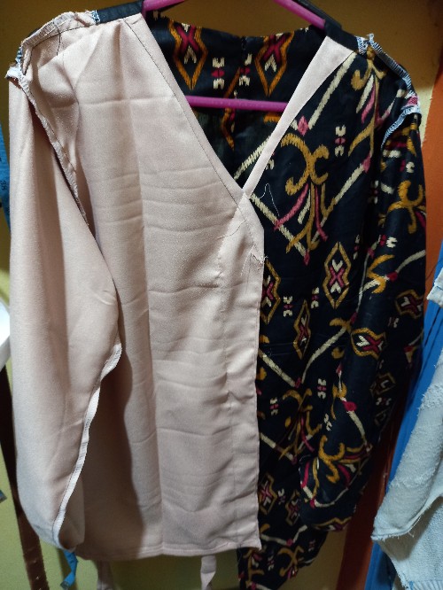 Batik Wanita Asj Sa Hrb026 Kenongo Kemeja Tosca Pendek