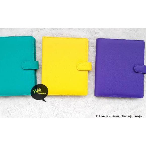 

Terbagus.. Binder Ready A5 20ring - 20 lubang hole file personal organizer kulit polos