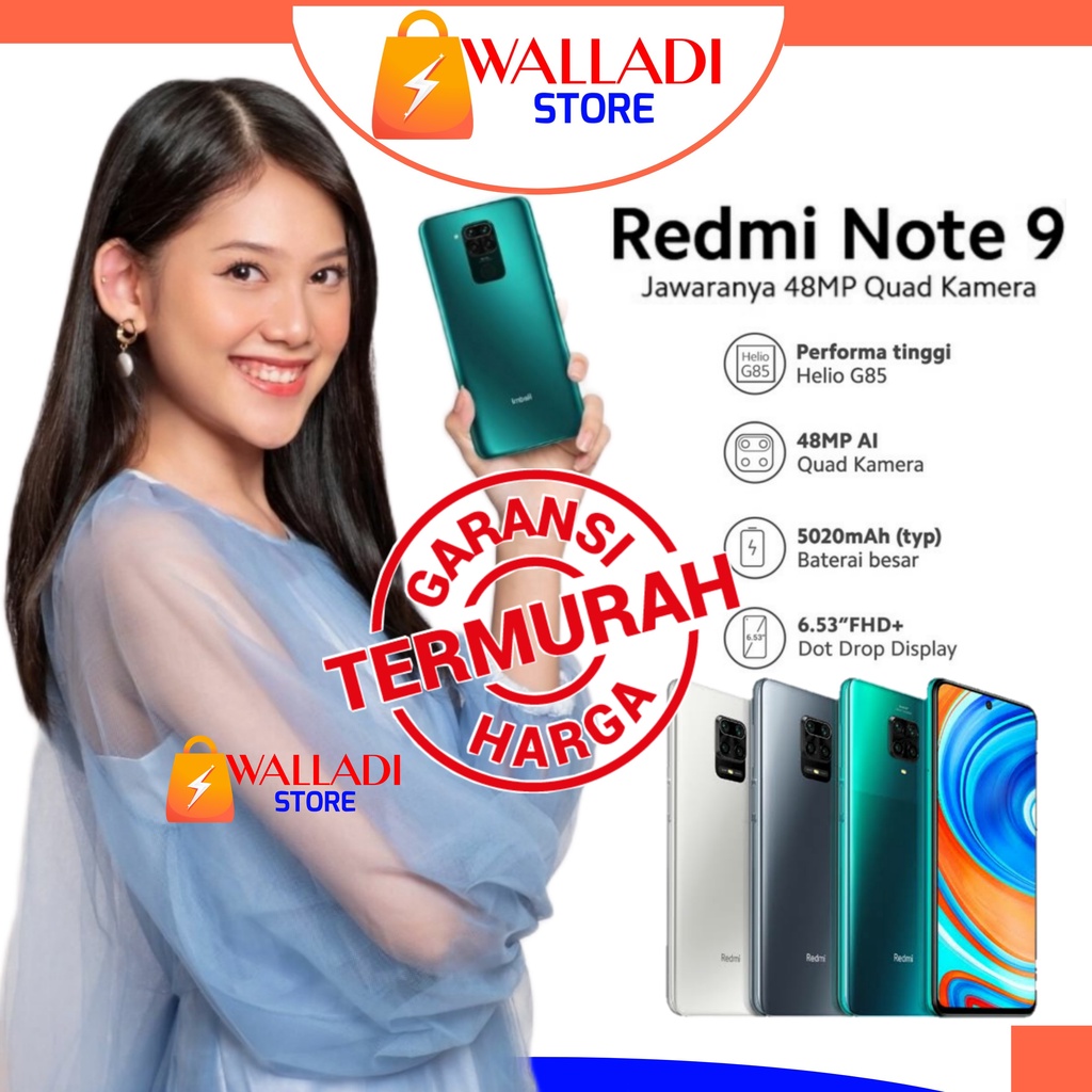 [GRATIS ONGKIR] Xiaomi Redmi Note 9 6/128 4/64  Fullset Second Original Seken Murah Bekas Like New