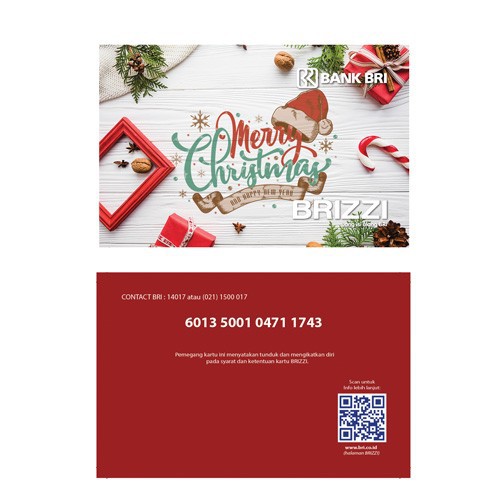Brizzi BRI Merry Christmas / Kartu e-Money