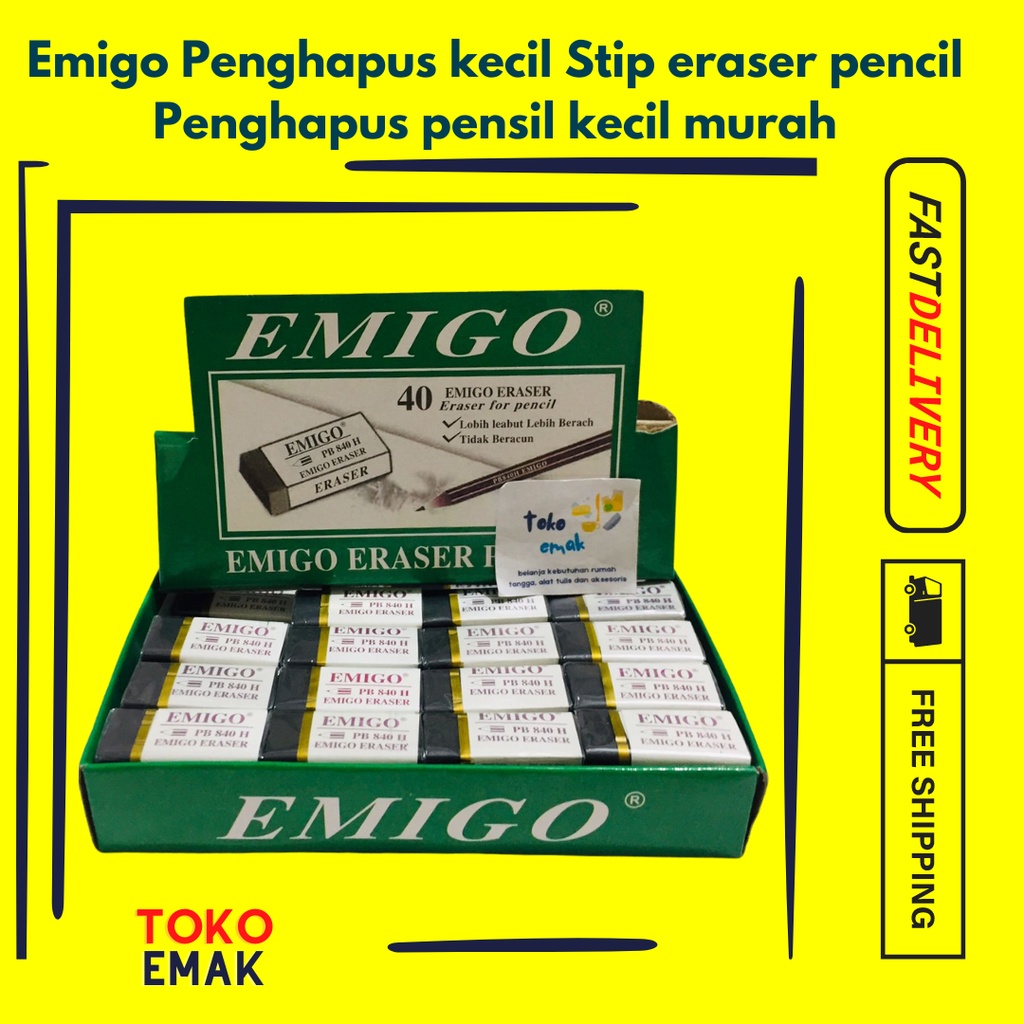 

Emigo Penghapus kecil Stip eraser pencil Penghapus pensil kecil murah